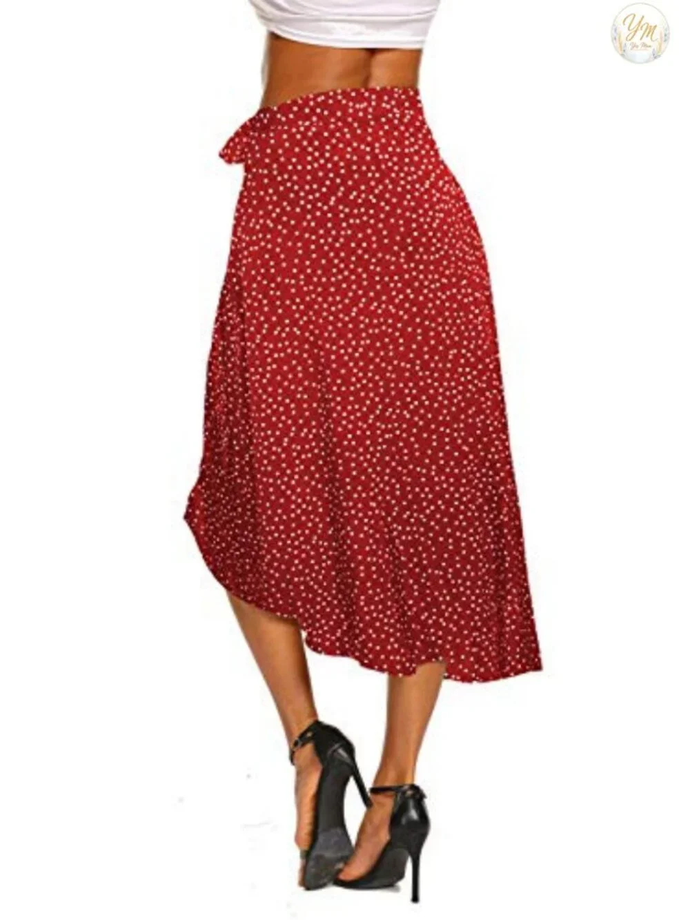 Boho Leopard High Low Wrap Midi Skirt with Slit